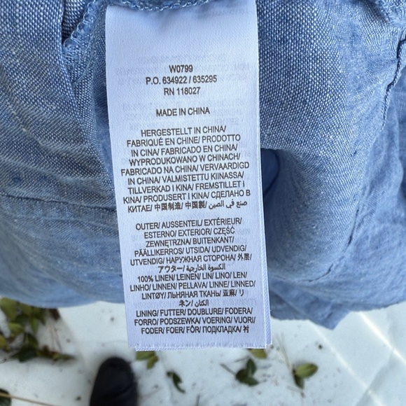 Boden Virginie Linen Midi Dress Chambray bra friendly coastal 16/18R 16 18 - Picture 12 of 16